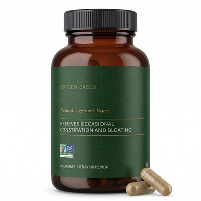 Morrow Overnight Relief bottle, 60 capsules, with two capsules